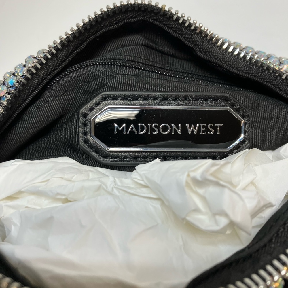 Madison West Knotted Aurora Boraelis Rhinestone Dumpling-style Evening Handbag - Picture 15 of 16